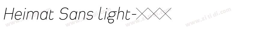 Heimat Sans light字体转换